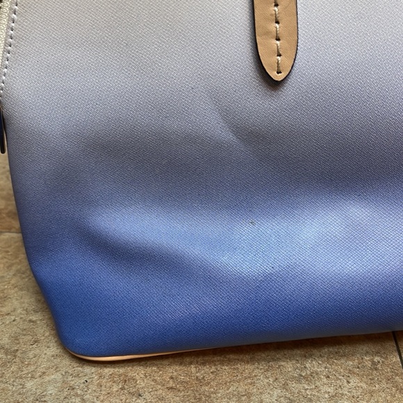 AUTHENTIC COACH CORA PEYTON PORCELAIN BLUE OMBRE HANDBAG PURSE - Picture 13 of 14